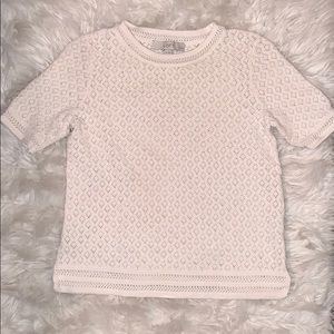 All white loft knit top